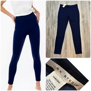 Max Studio NWT  Navy Blue Fitted High Rise Stretch Skinny Pants